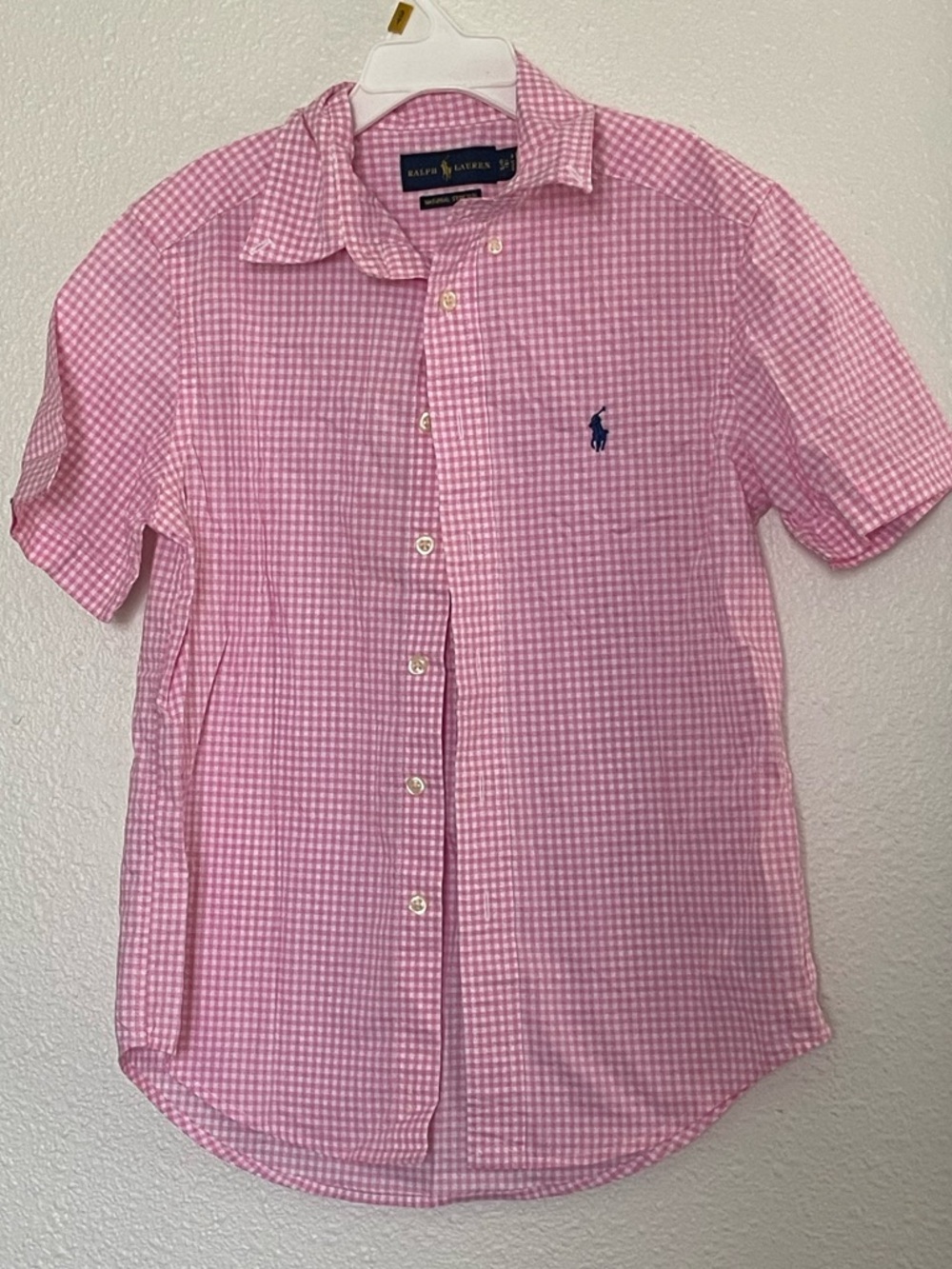 Polo by Ralph Lauren Pink Gingham Short-Sleeve Button-Down